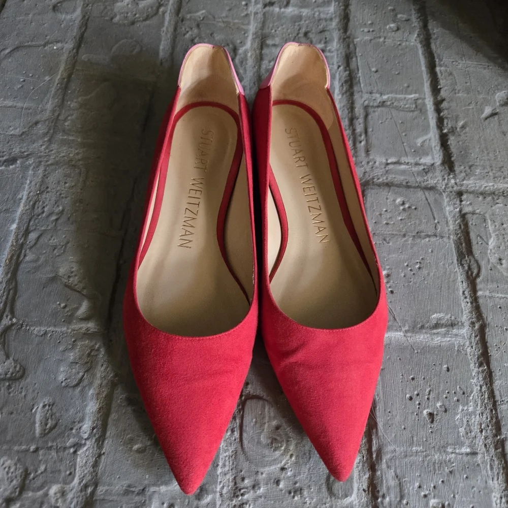 Stuart Weitzman Lovestruck Flats – Sz 7 – Red and Pink - Valentine's Day Special - Picture 2 of 5